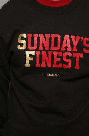 Adapt - Sunday's Finest Crewneck Men's Sweatshirt, Black/Gold