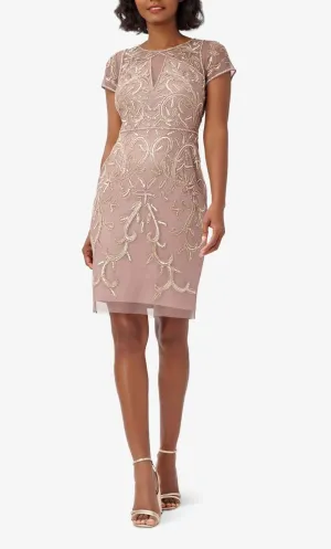 Adrianna Papell AP1E209867 - Sequin Short Sleeve Cocktail Dress