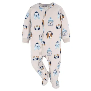 Baby & Toddler Neutral Dogs Footed Fleece Pajamas