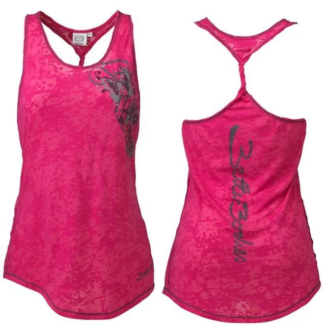 Better Bodies Burnout T-Back - Hot Pink