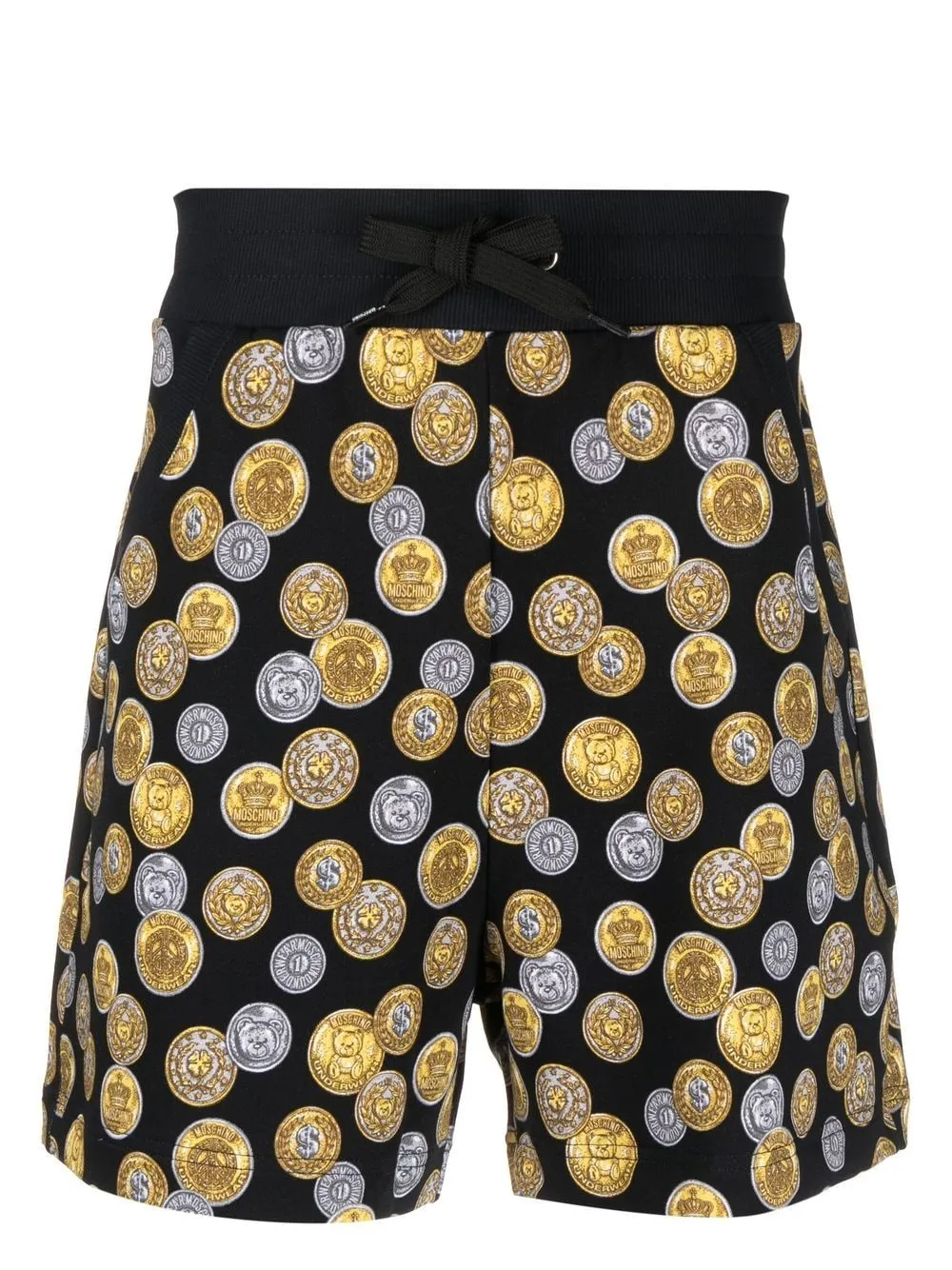 Coin-Print Cotton Track-Shorts