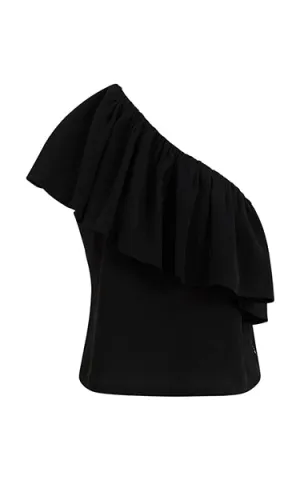 Coster Copenhagen One Shoulder Top Black