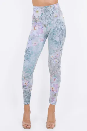 Flora Aquatique Printed Leggings