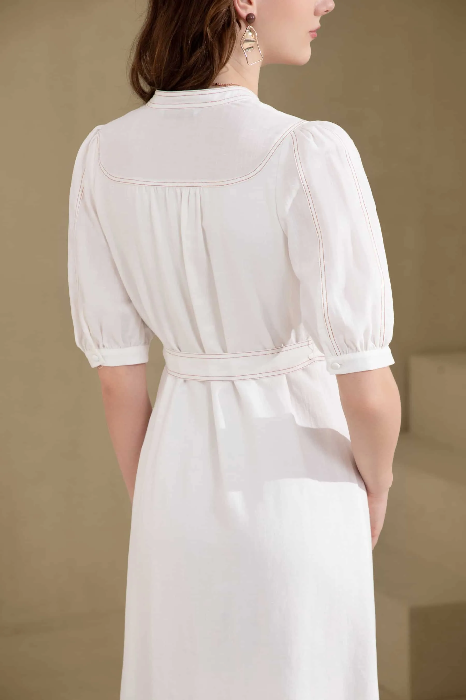 GDS Manhattan Long Linen  Dress |  White