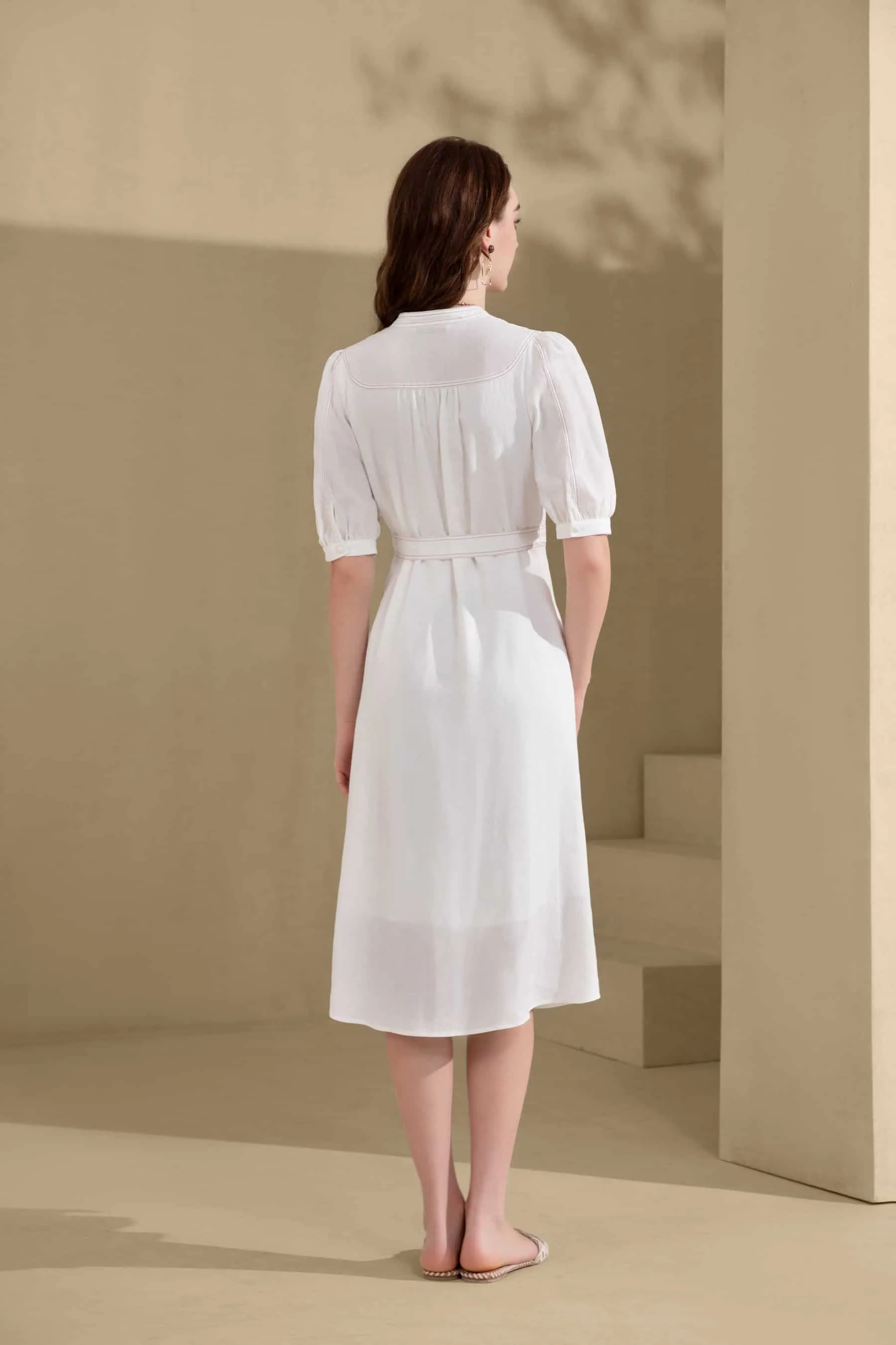 GDS Manhattan Long Linen  Dress |  White