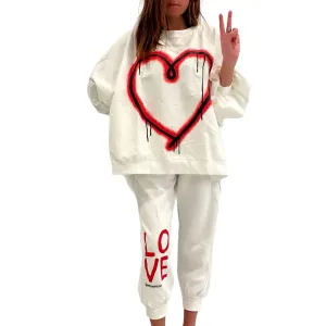 'Love Love' Painted Loungewear Set