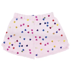 Plush Shorts - Foil Hearts