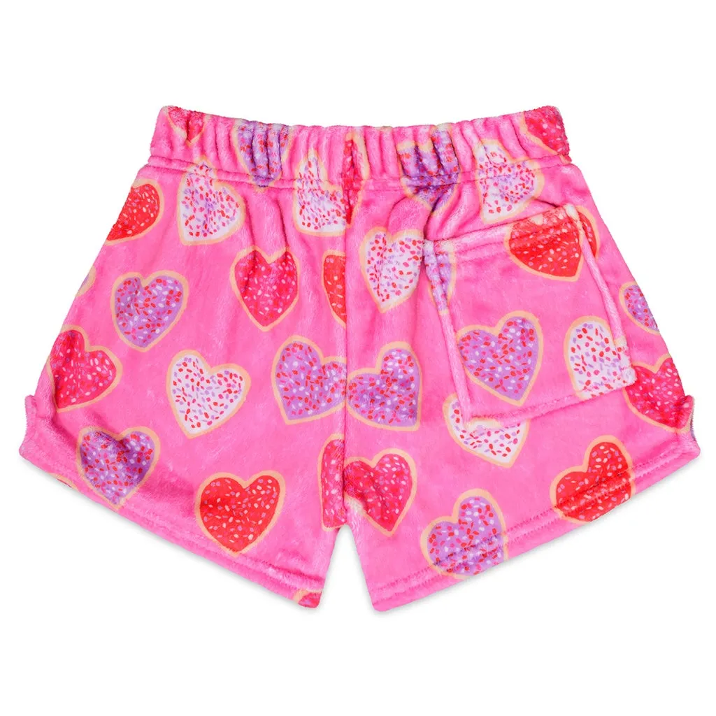 Plush Shorts - Heart Cookies